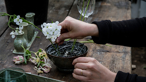 Doftande blommor i återbrukat kärl – Workshop Trädgårdsdagarna